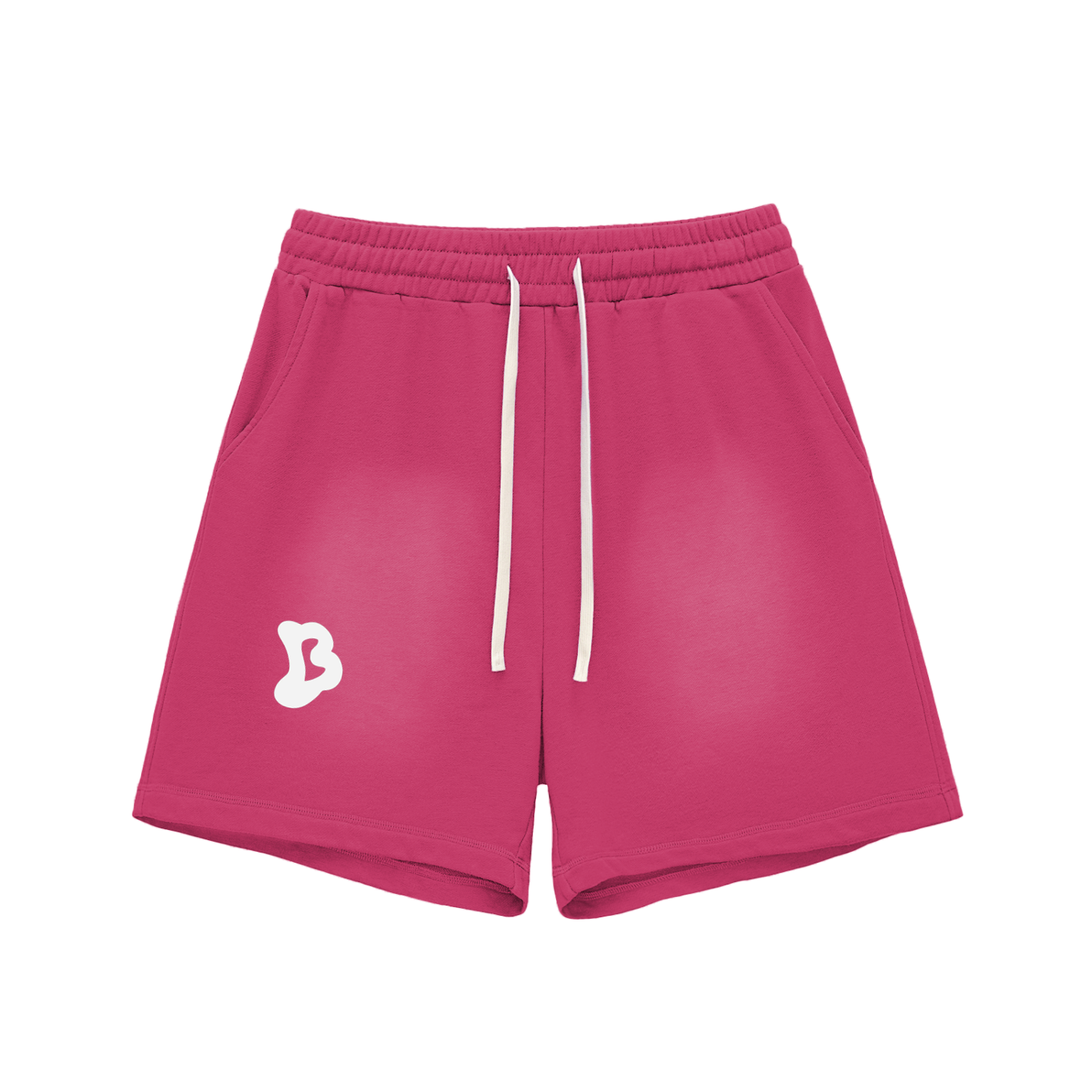 Sun Fade Raw Edge Cotton Shorts