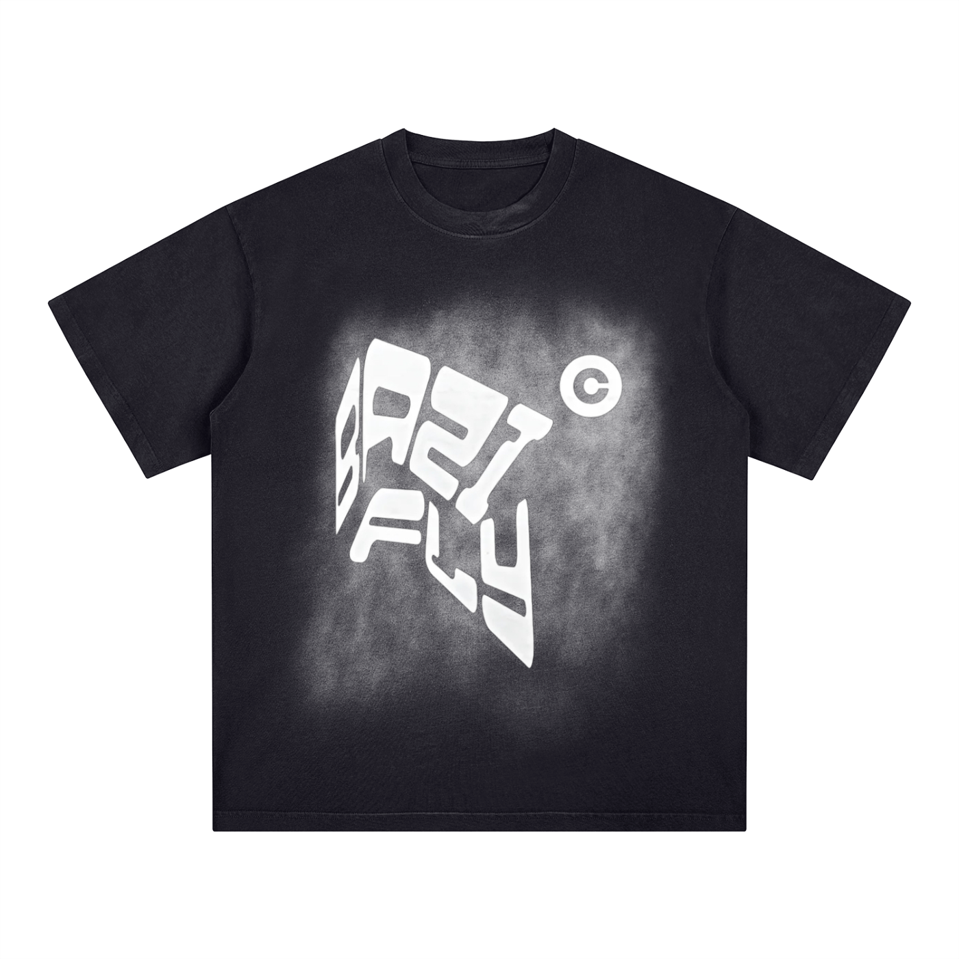 Square Patch Monkey Washed T-Shirt