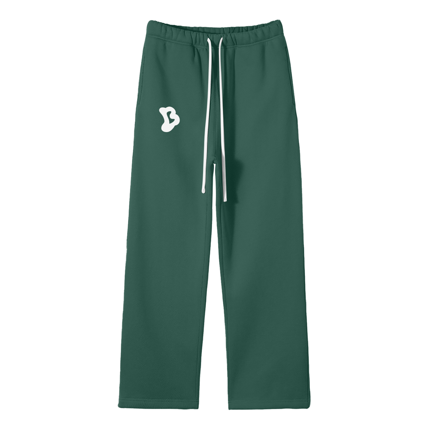 Streetwear Unisex Solid Color Fleece Straight Leg Pants