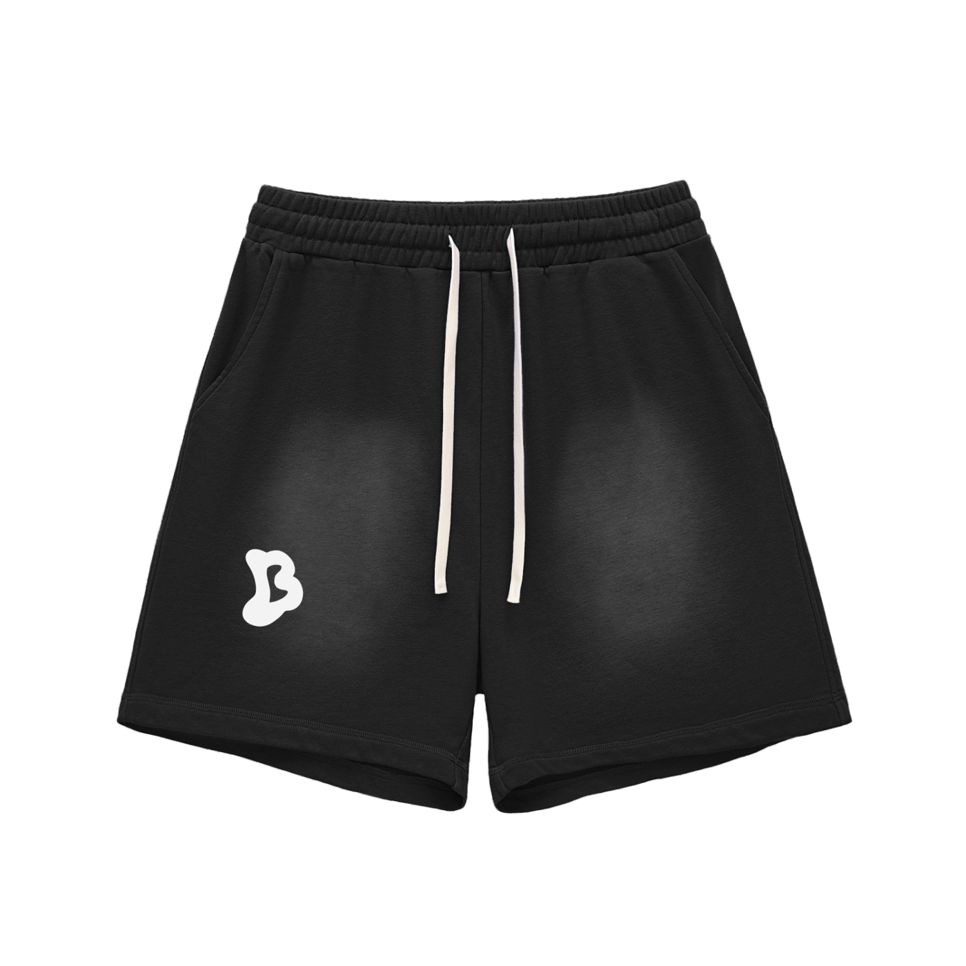 Sun Fade Raw Edge Cotton Shorts