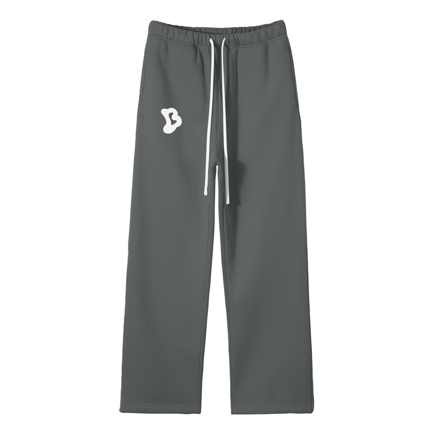Streetwear Unisex Solid Color Fleece Straight Leg Pants