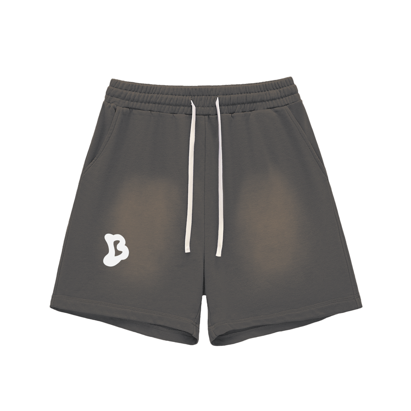 Sun Fade Raw Edge Cotton Shorts