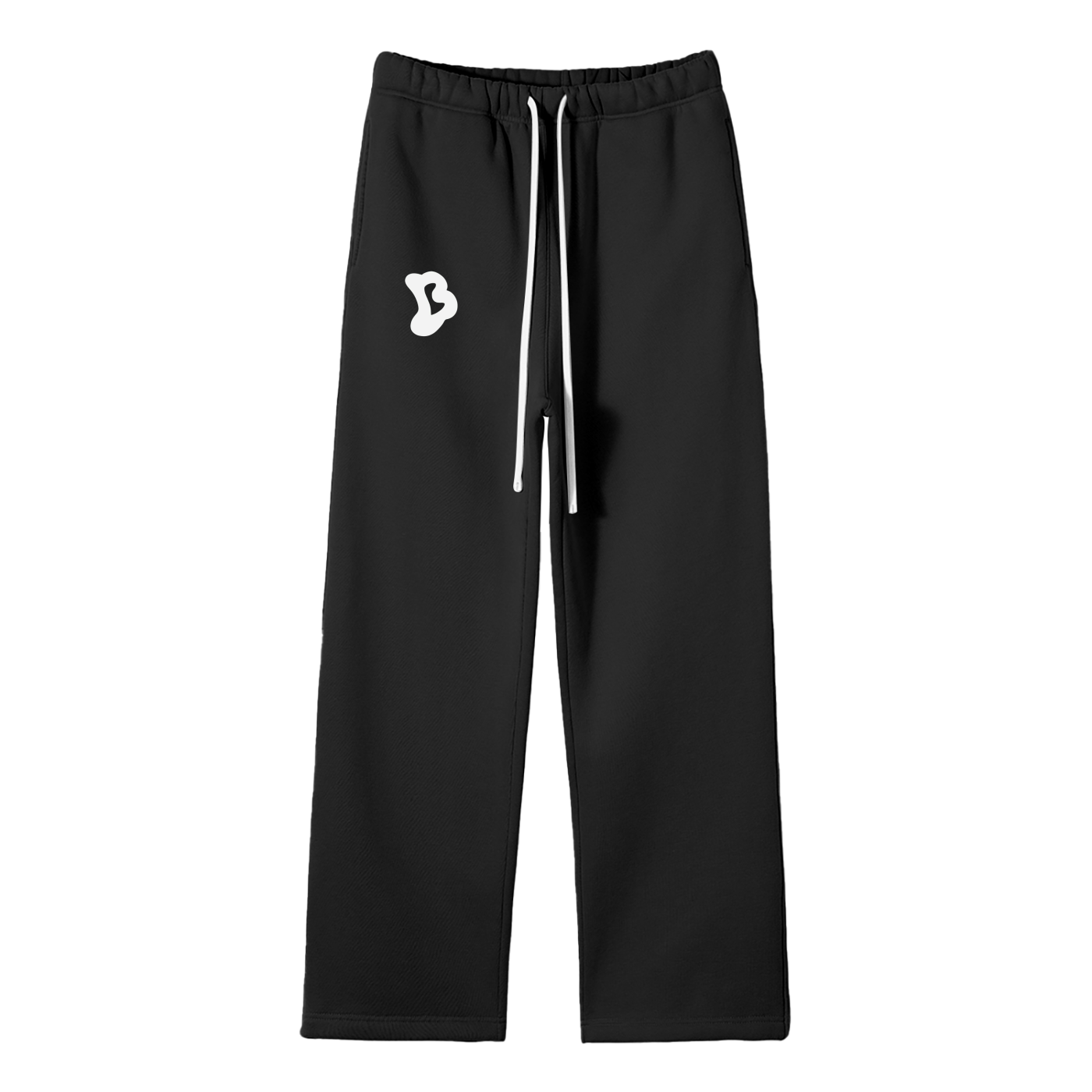 Streetwear Unisex Solid Color Fleece Straight Leg Pants