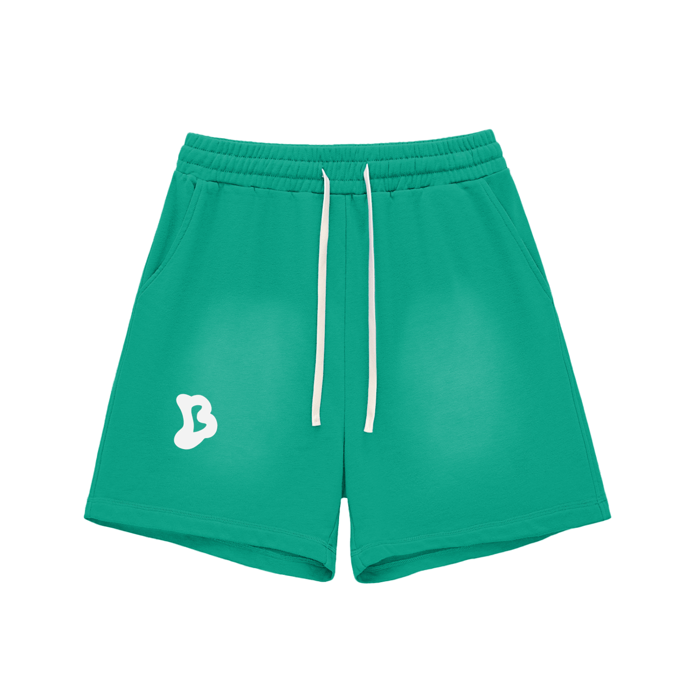 Sun Fade Raw Edge Cotton Shorts