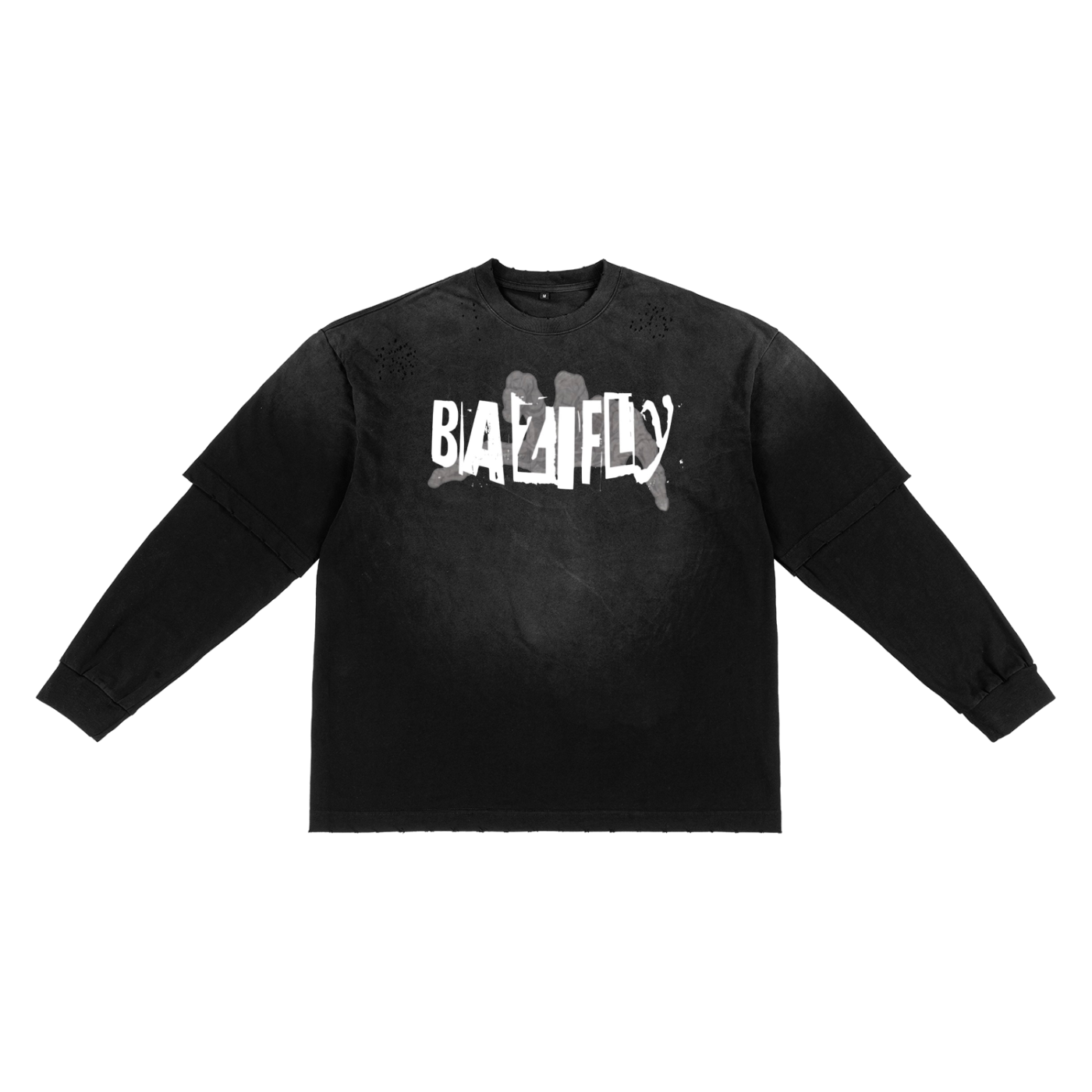 Sunfade Hand-Frayed Faux Two-Piece T-Shirt