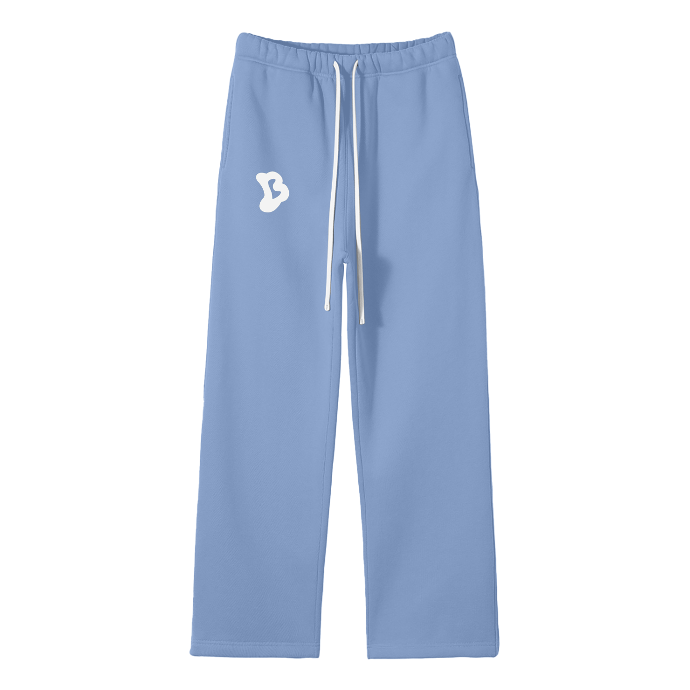 Streetwear Unisex Solid Color Fleece Straight Leg Pants
