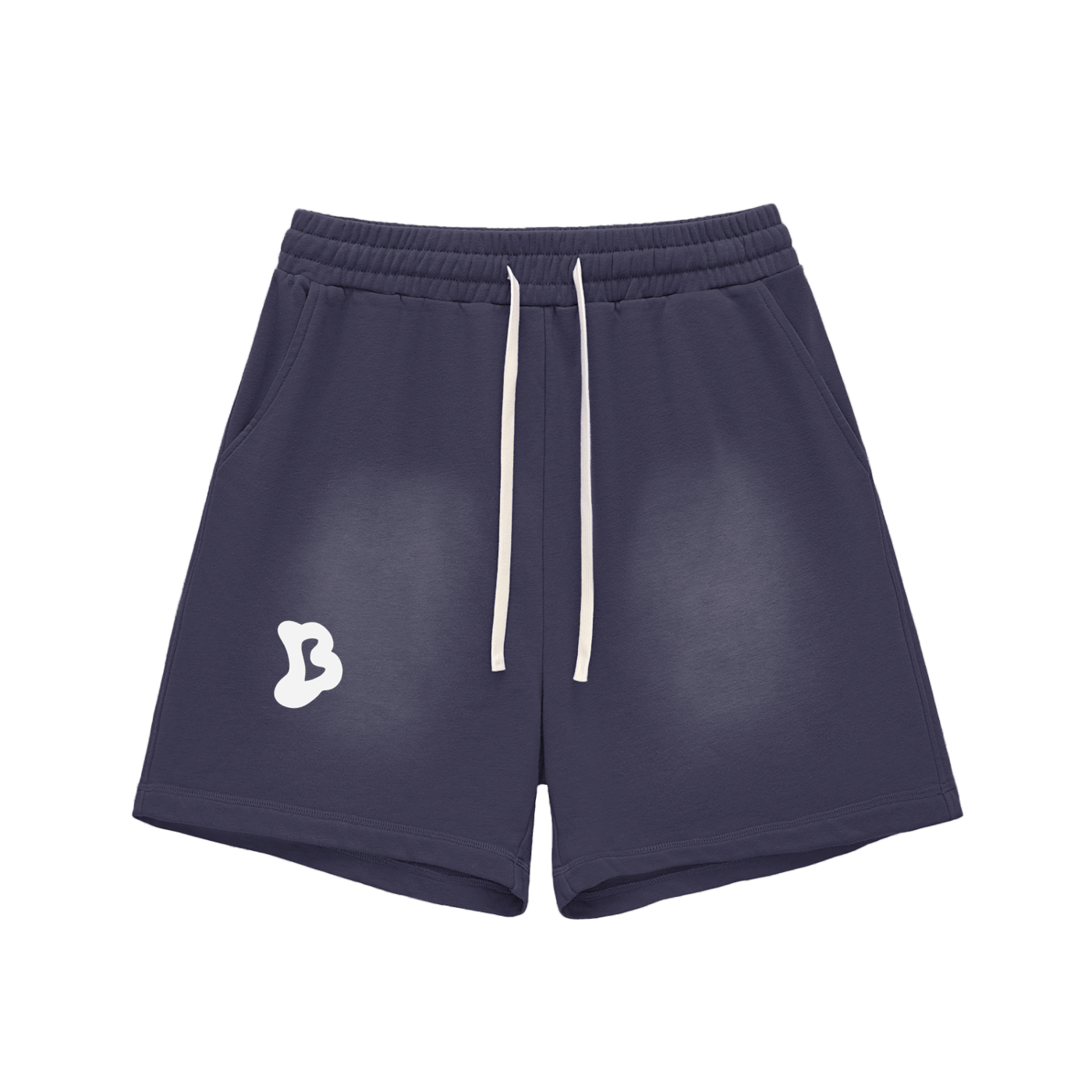 Sun Fade Raw Edge Cotton Shorts